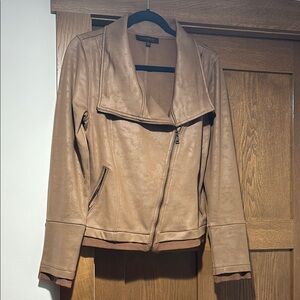 Brown Faux Leather Jacket